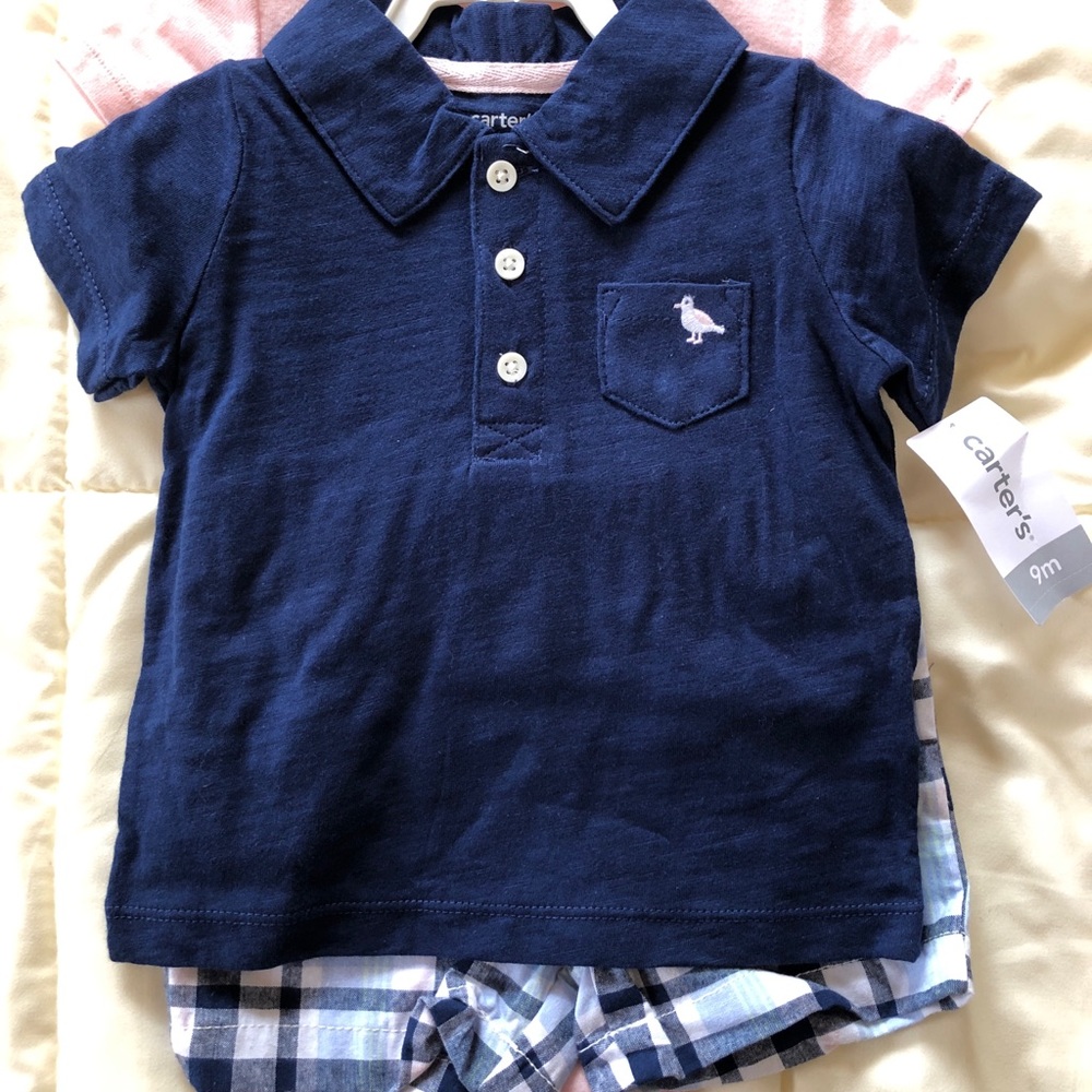 Plaid shorts beach outfit- new with tags